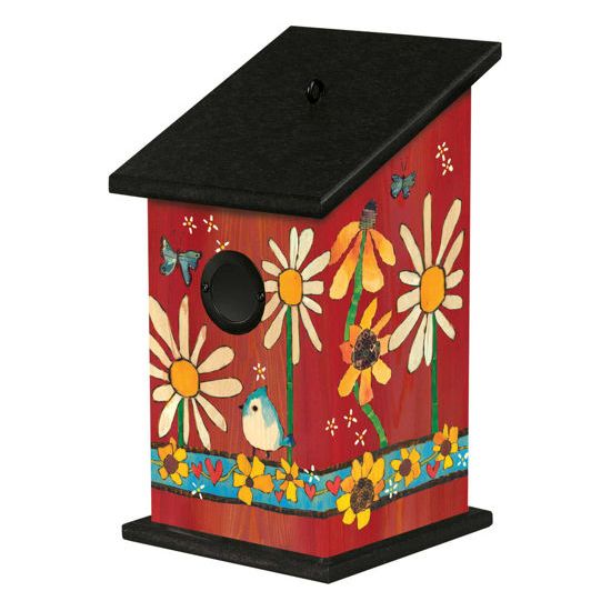 Daisies and Sunflowers Birdhouse - Zinnias Gift Boutique