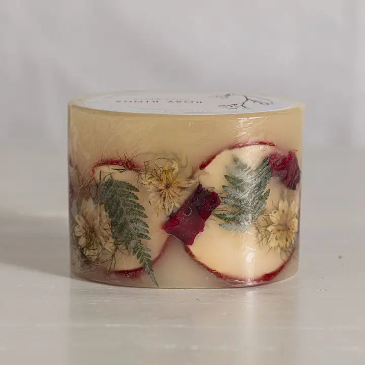 Petite Oval Botanical Candle - Zinnias Gift Boutique