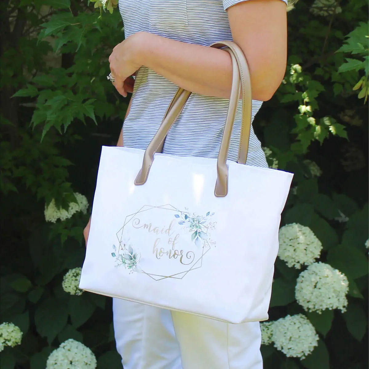 Maid of Honor Wedding Tote Bag - Zinnias Gift Boutique