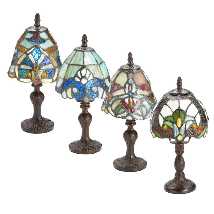 12"H Raelyn Multicolor Mini Accent Lamps - Zinnias Gift Boutique