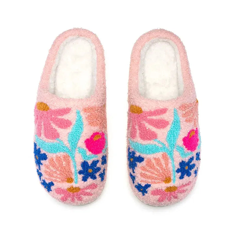 Indoor / Outdoor Slippers - Feminine Florals - Zinnias Gift Boutique