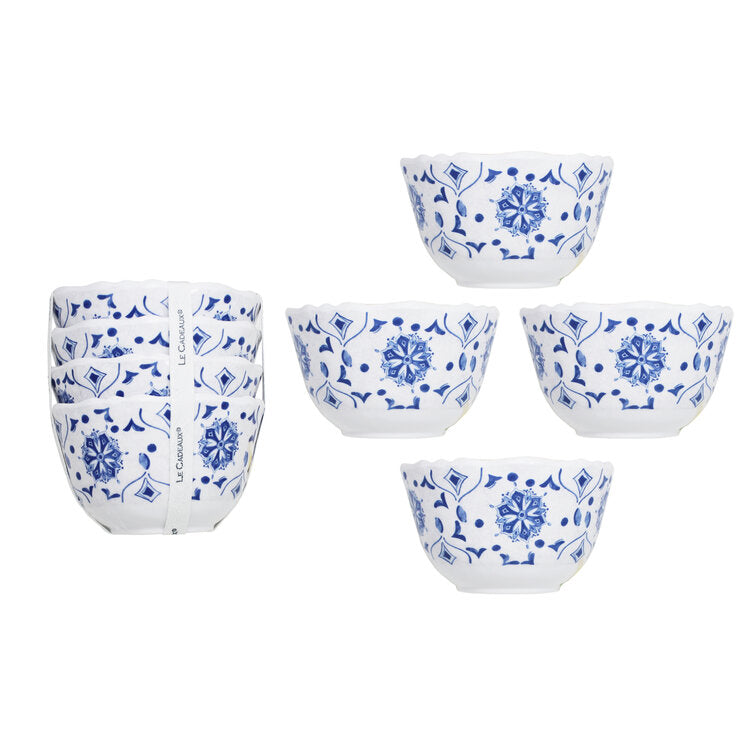 Moroccan Blue Dessert Bowls (Set of 4) - Zinnias Gift Boutique