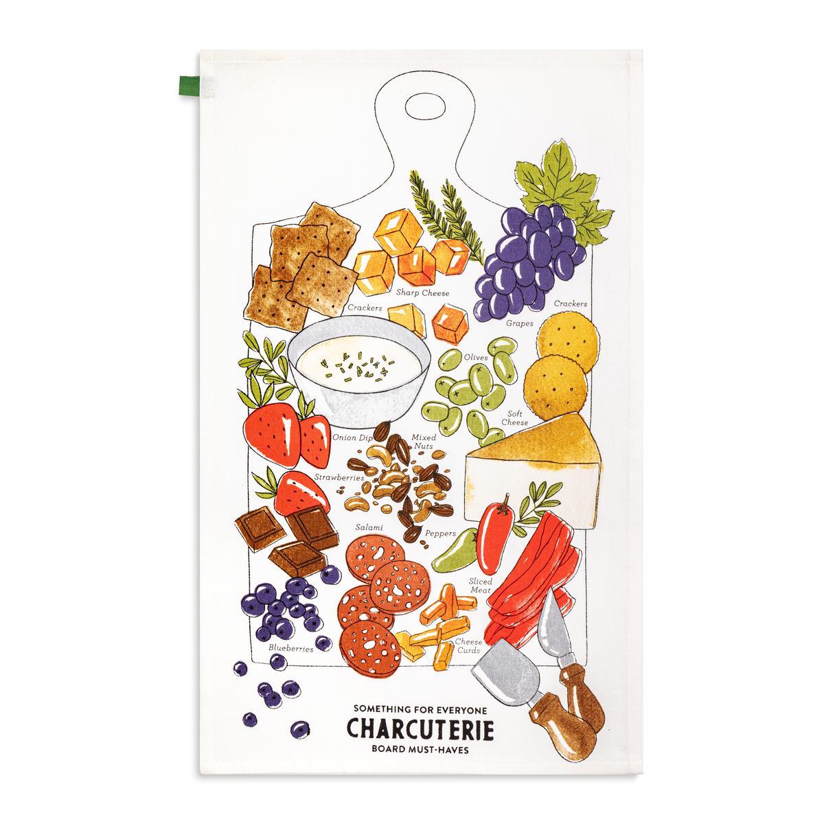 Charcuterie Board Cotton Twill Kitchen Towel - Zinnias Gift Boutique