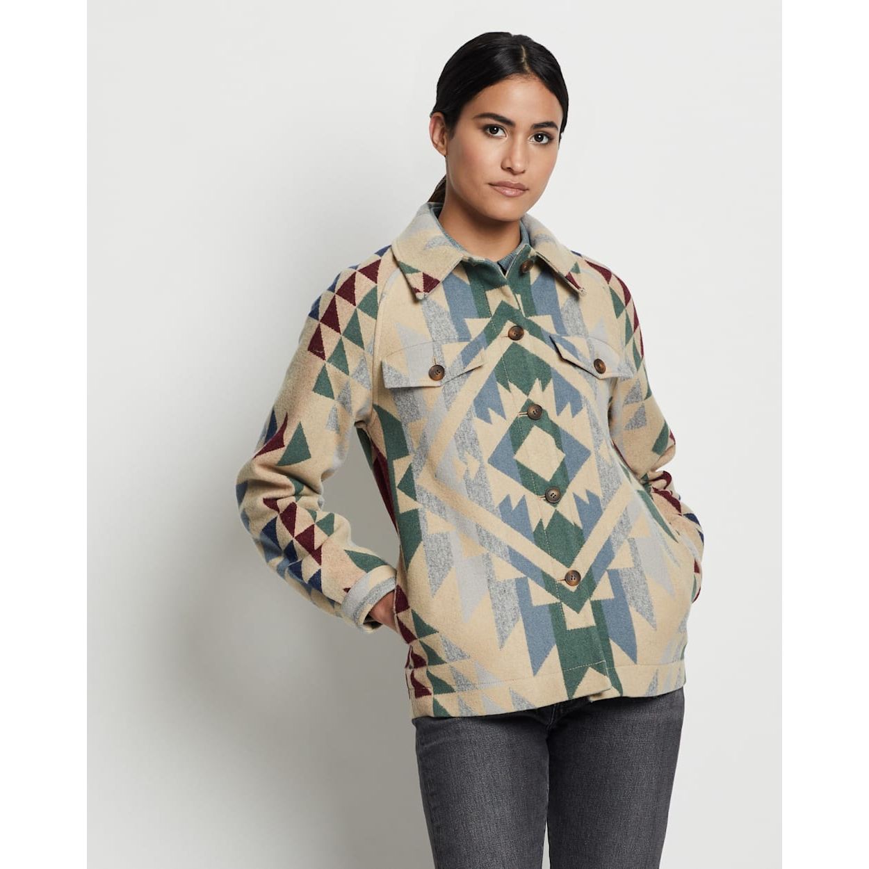 Leanne Jacquard Coat Pendleton - Zinnias Gift Boutique