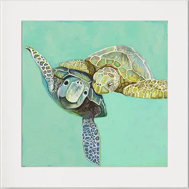 Sea Turtle Honeymoon Happy Square™ - Zinnias Gift Boutique