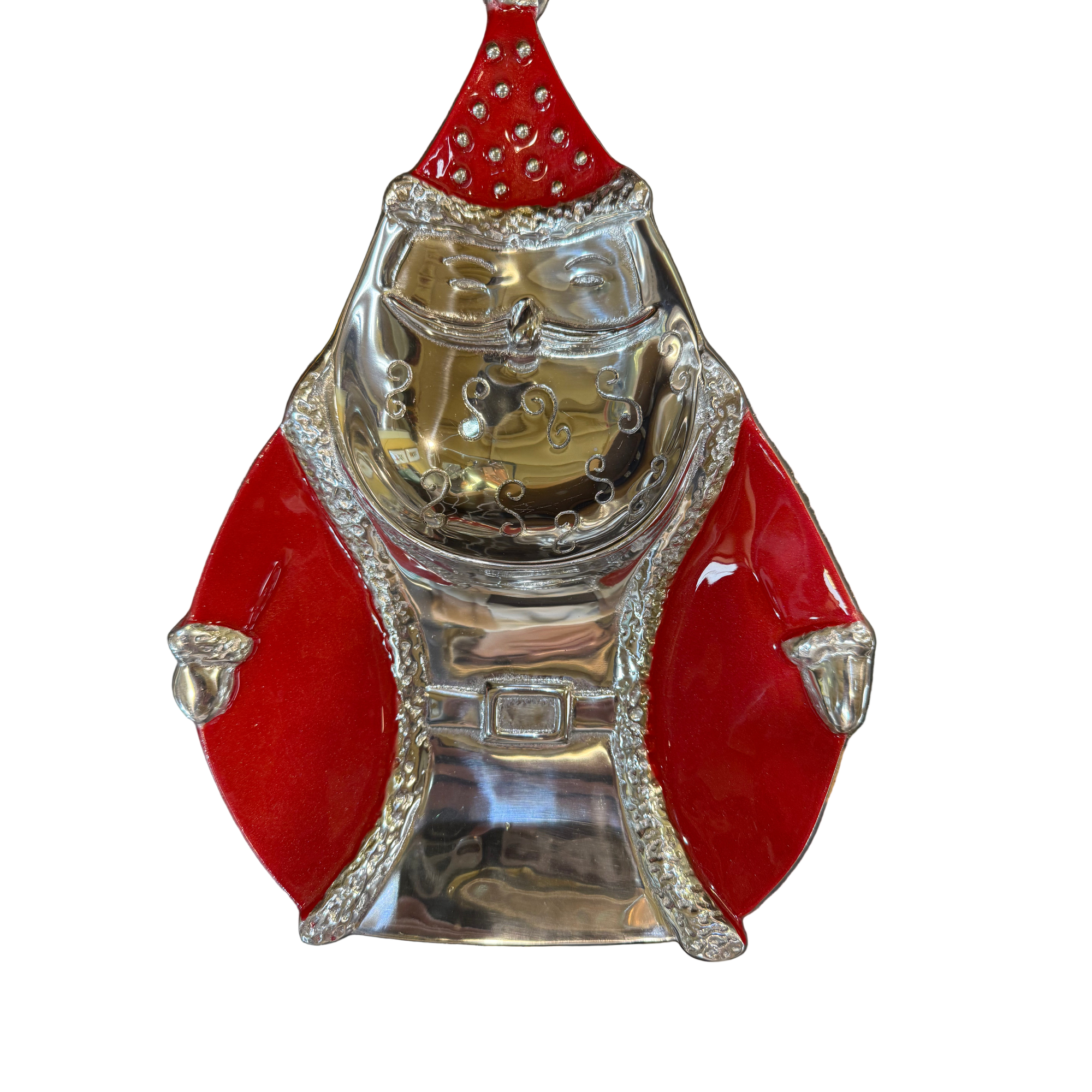 Smiling Santa Recycled Aluminum Dish - Zinnias Gift Boutique