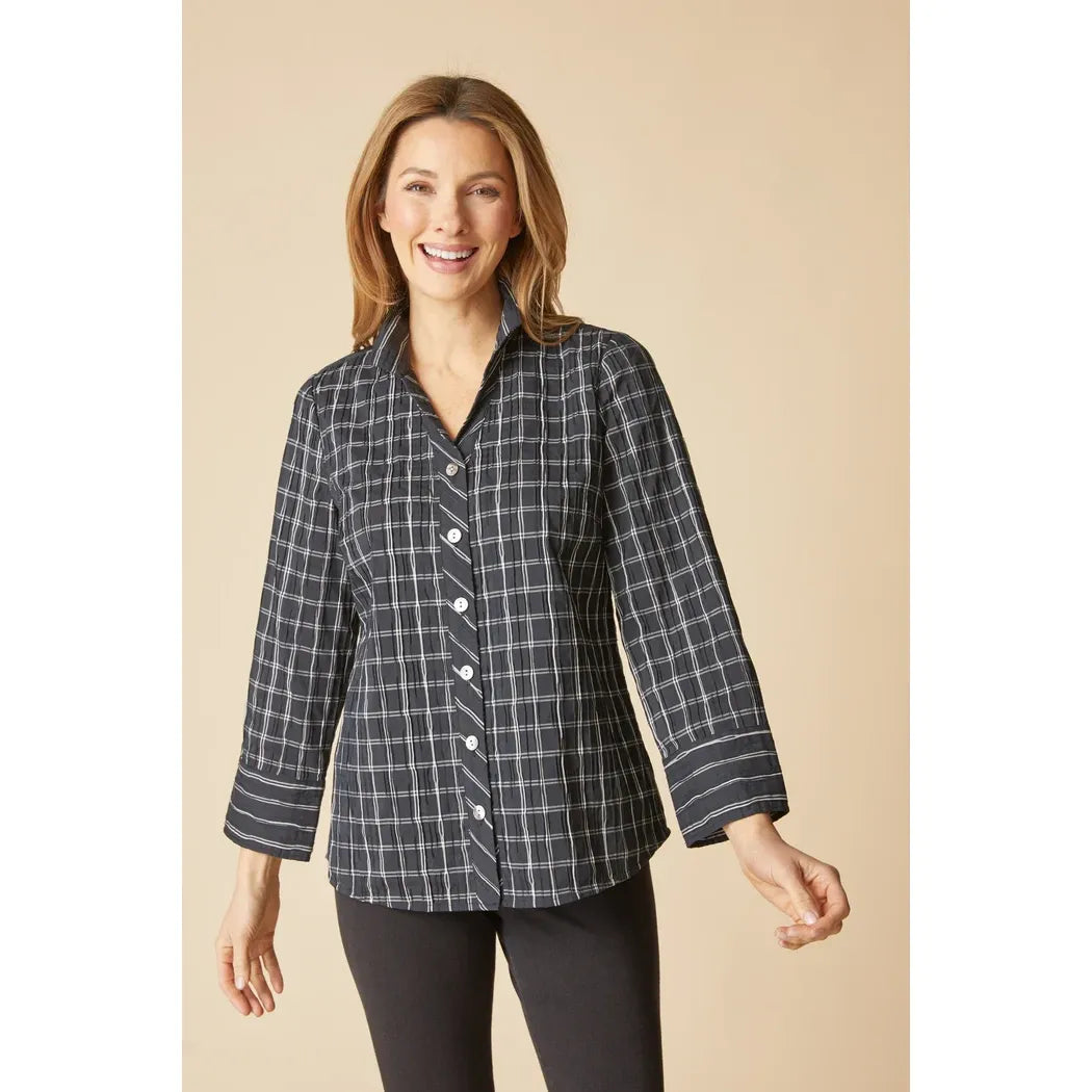 Mixed Grid Midtown Tunic - Zinnias Gift Boutique