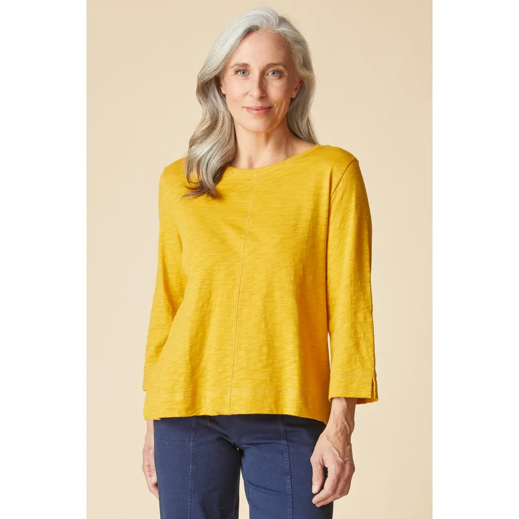 Peruvian Cotton Boatneck Tee - Zinnias Gift Boutique