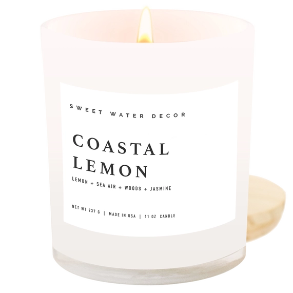 Coastal Lemon 11 oz Soy Candle