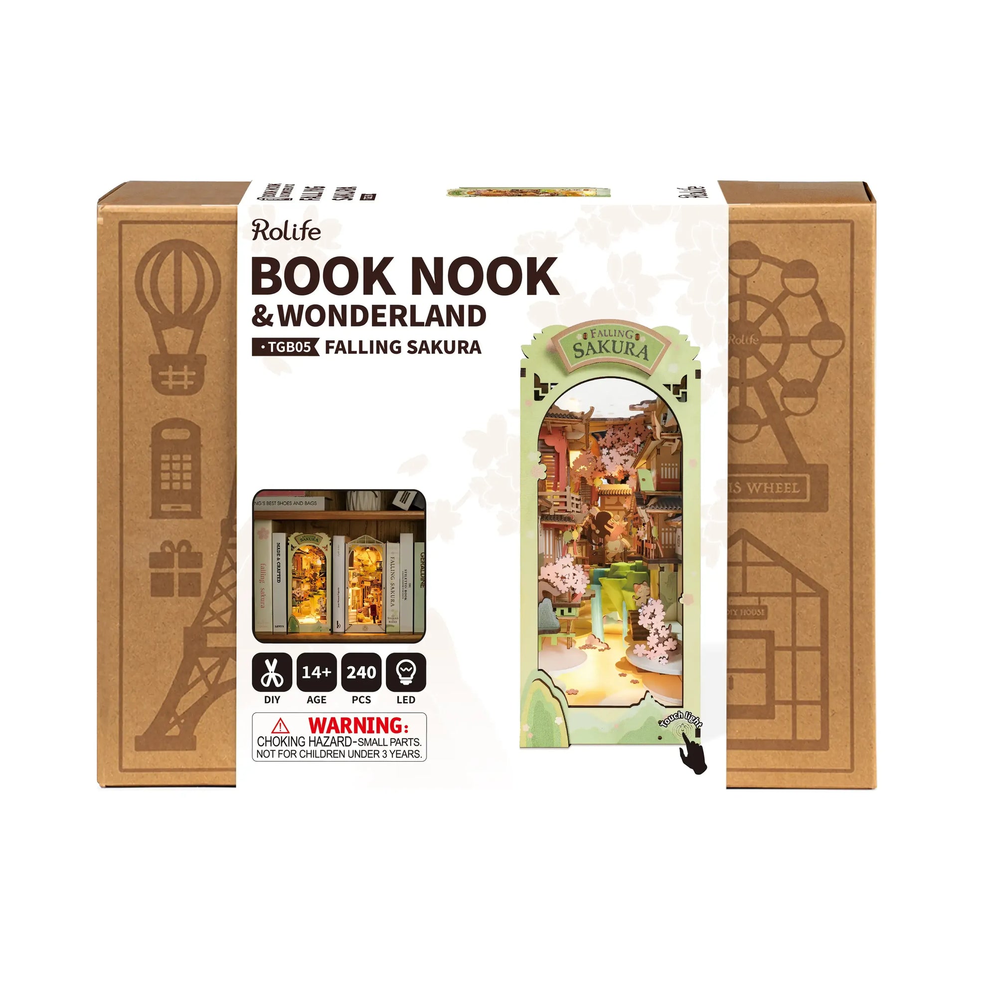 Book Nook DIY Lighted Mini Kit - Zinnias Gift Boutique