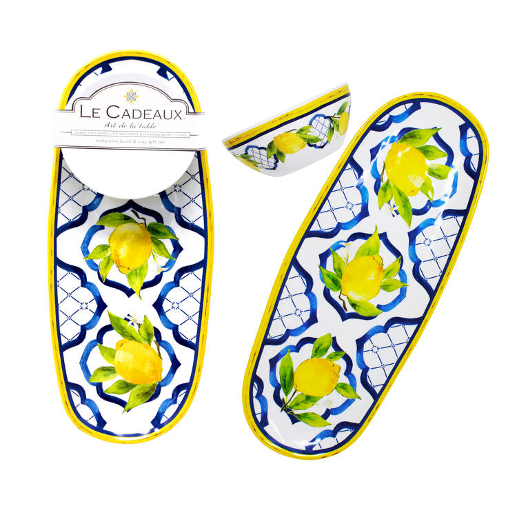Melamine Bowl & Tray Gift Set Palermo - Zinnias Gift Boutique