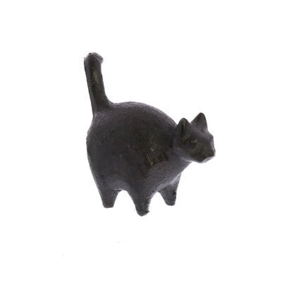 Botero Critter Cat, Cast Iron - Brown - Zinnias Gift Boutique
