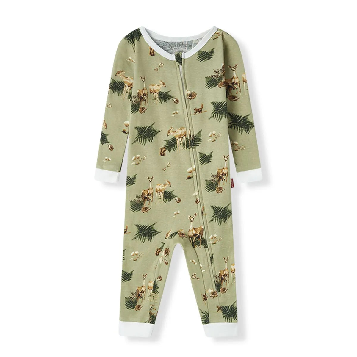 Organic Cotton Zipper Pajama Forest Party - Zinnias Gift Boutique