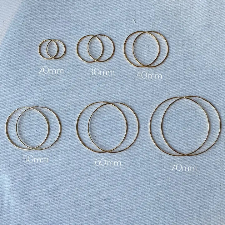 18k Gold Filled Endless Hoop Earrings - Zinnias Gift Boutique