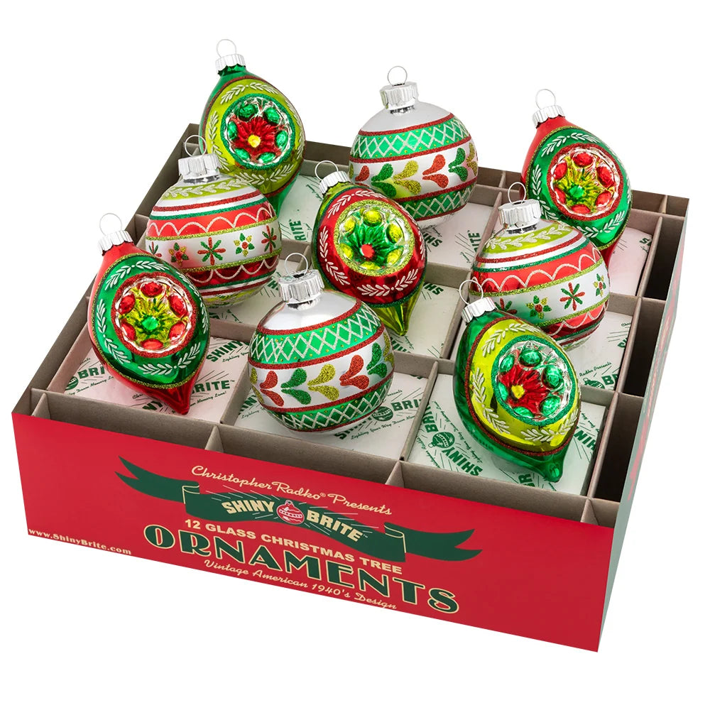 Decorated Rounds & Reflector Tulip Ornament - Zinnias Gift Boutique