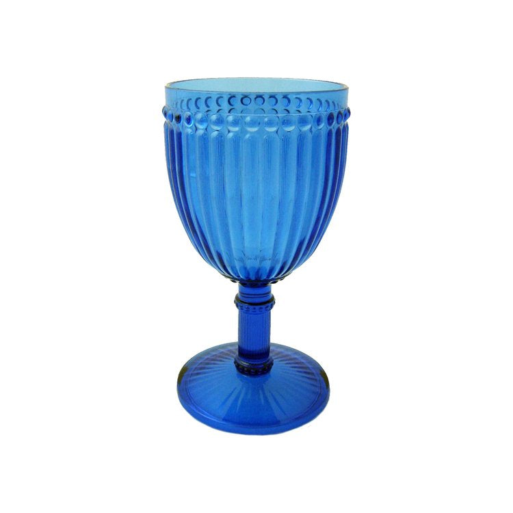 Poly Carb Wine Glass Blue - Zinnias Gift Boutique
