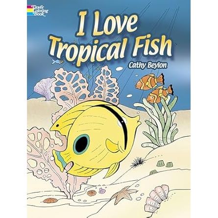I Love Tropical Fish Coloring Book - Zinnias Gift Boutique