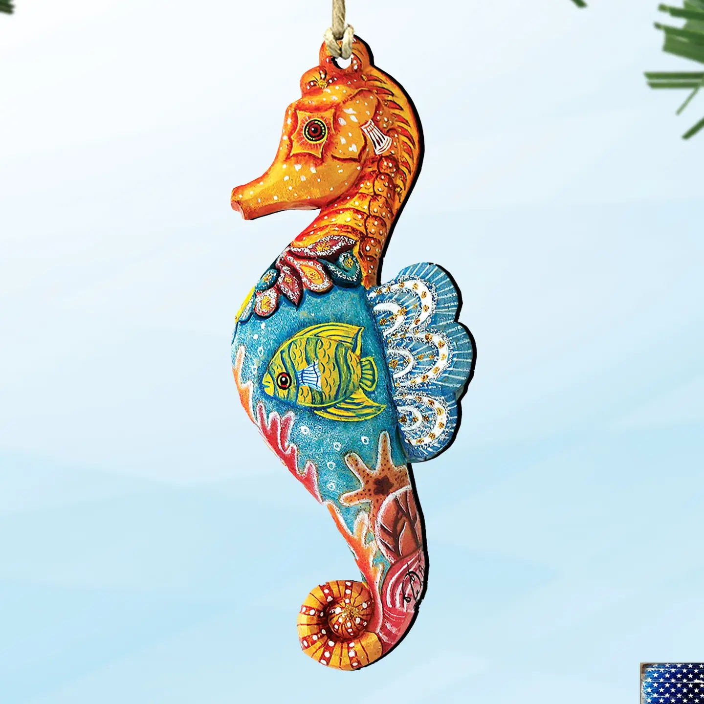 Seahorse Wood Ornament