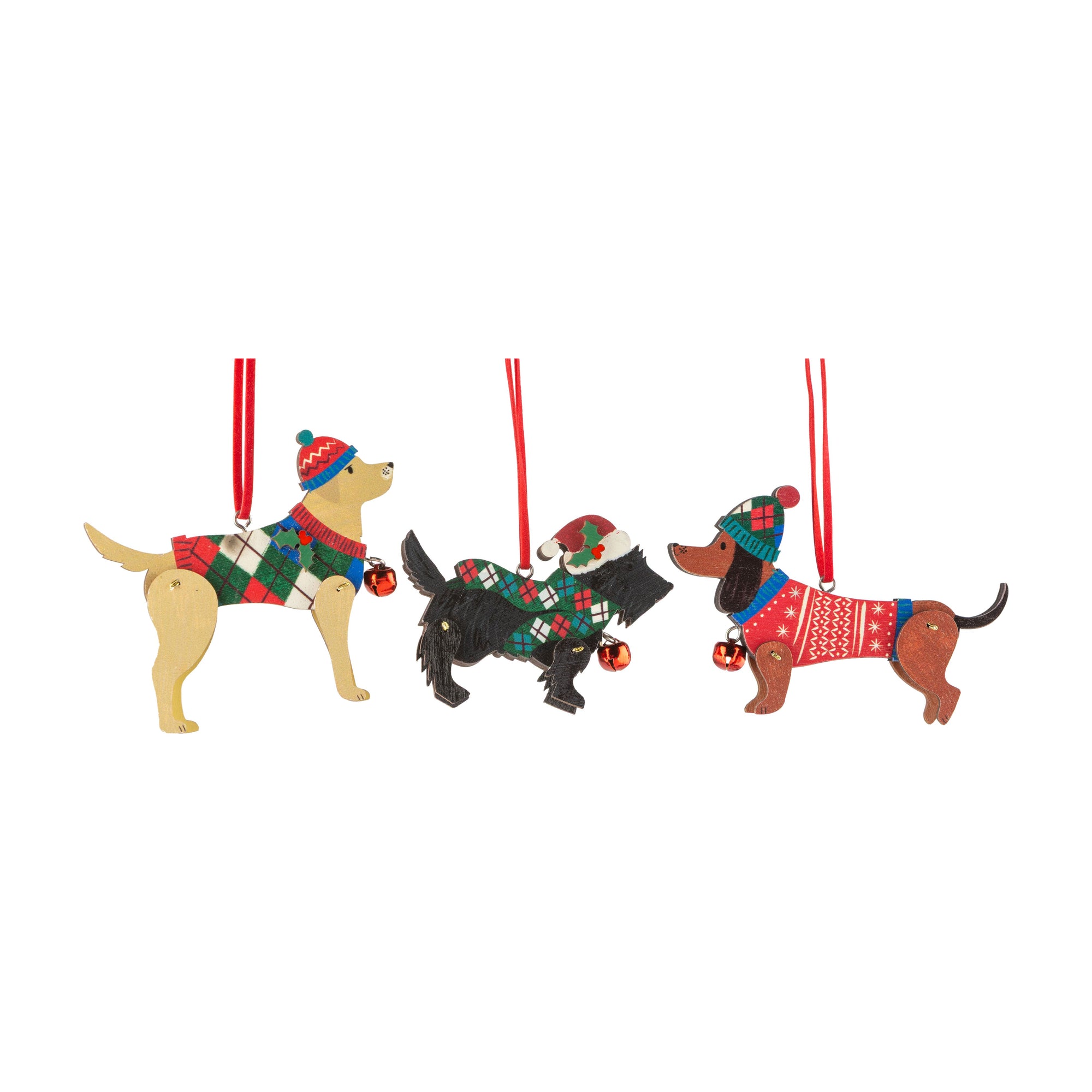 Dog Ornament Wood - Zinnias Gift Boutique
