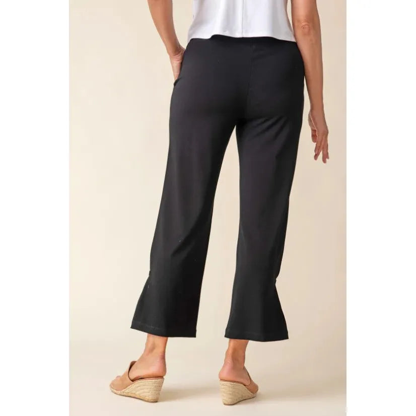 Core Travel Side Pleat Pant - Black - Zinnias Gift Boutique