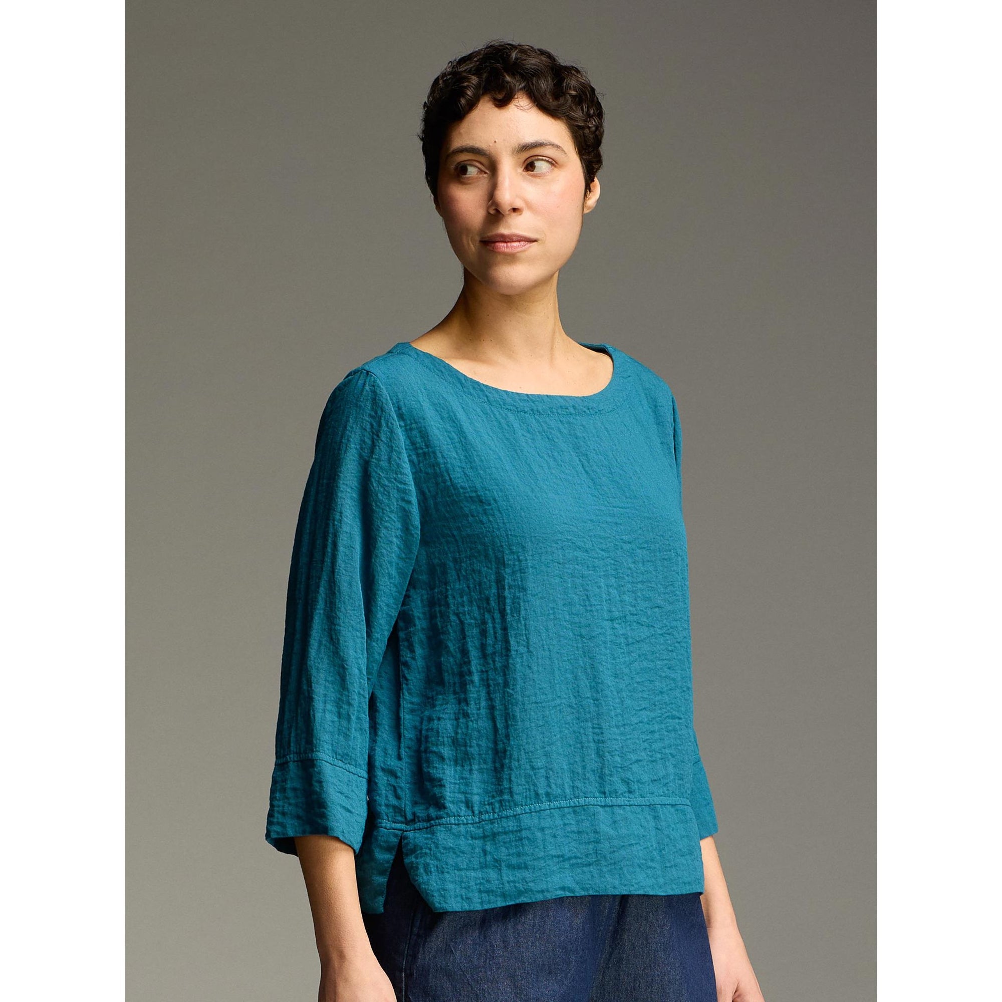 Boatneck Vent Top - Zinnias Gift Boutique