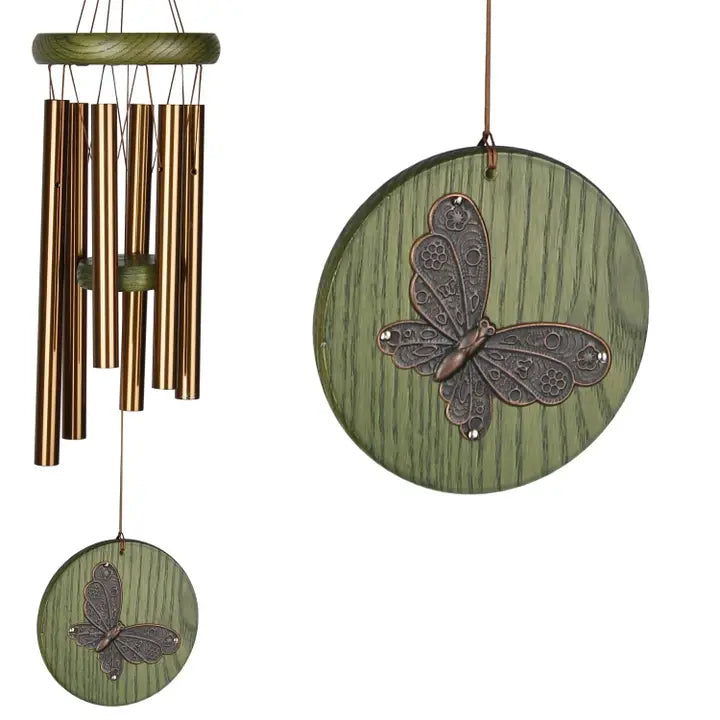 Woodstock Habitats™ Chime - Green, Butterfly - Zinnias Gift Boutique