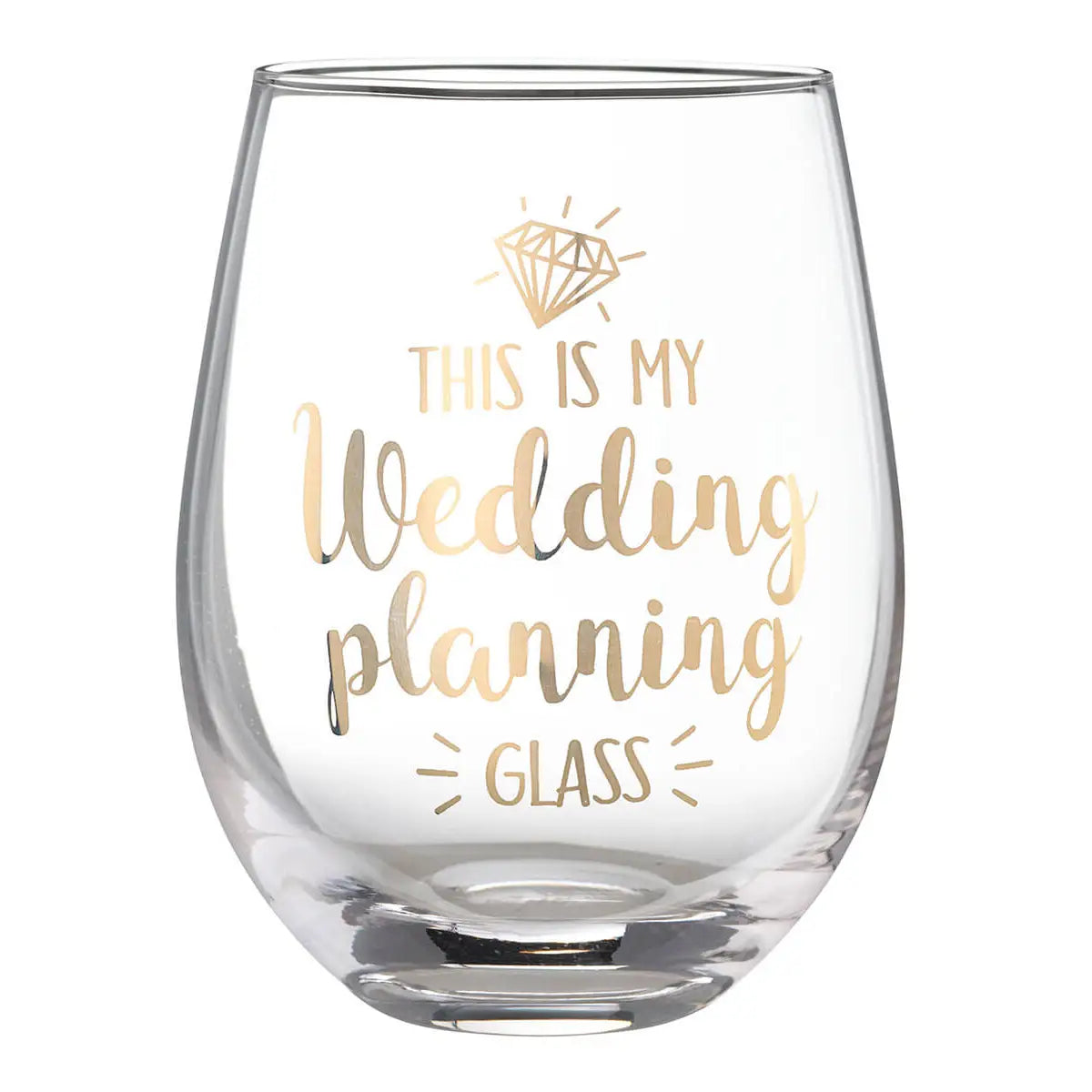 "Wedding Planning Glass" Wine Glass - Zinnias Gift Boutique