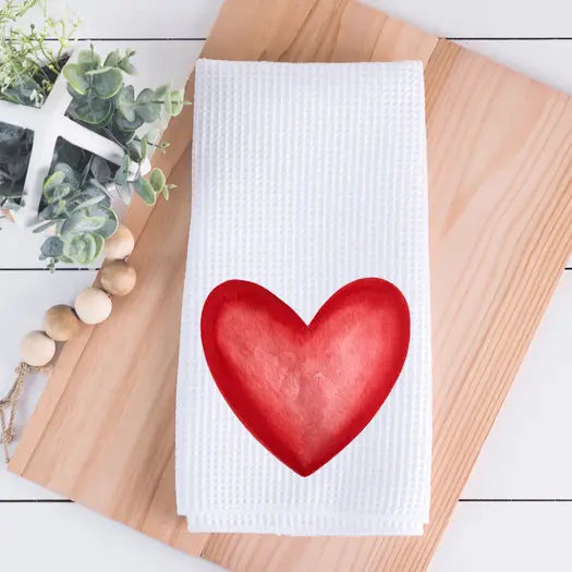 Microfiber Tea Towel Hearts - Zinnias Gift Boutique