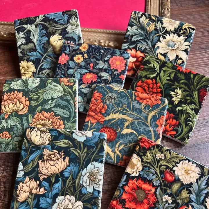 Nouveau Garden Stone Coasters - Zinnias Gift Boutique