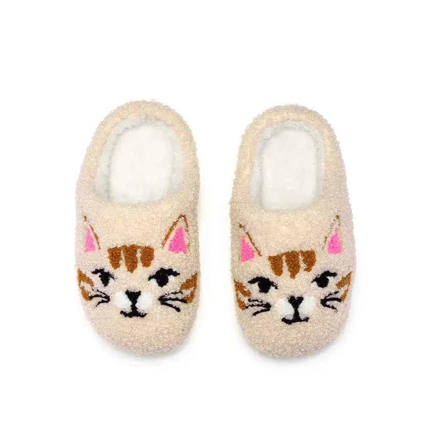 Indoor / Outdoor Slippers - Kids - Kitty Cat Faces - Zinnias Gift Boutique