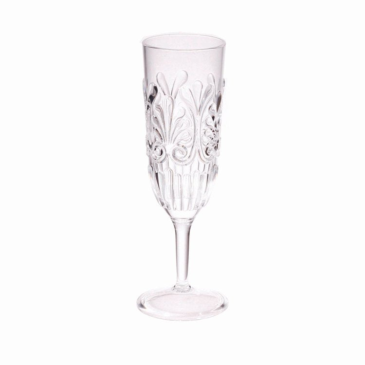 Fleur Clear Polycarb Champagne Flute - Zinnias Gift Boutique