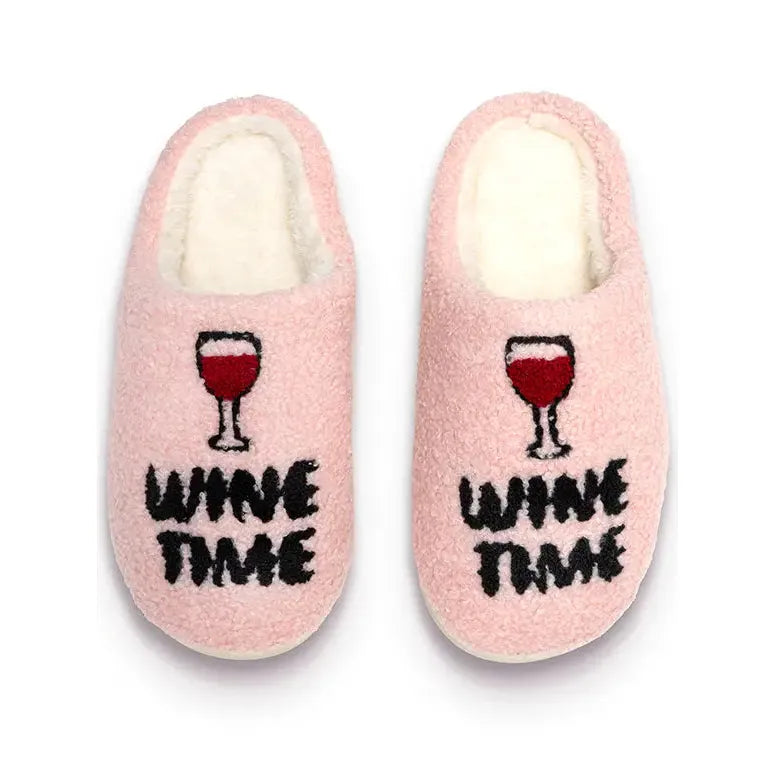 Indoor / Outdoor Slippers - "Wine Time" - Zinnias Gift Boutique