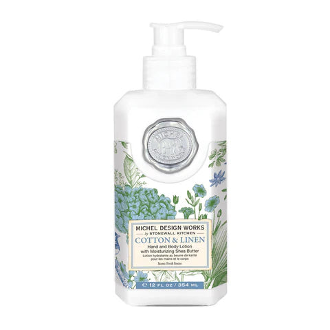 Cotton & Linen Hand Body Lotion Pump - Zinnias Gift Boutique
