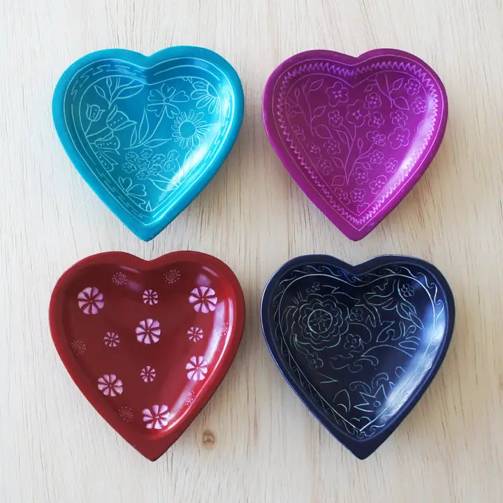 Pattern Heart Dish - Zinnias Gift Boutique