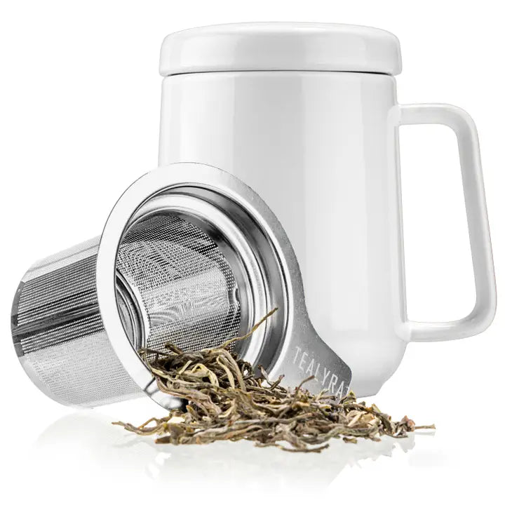 Peak Porcelain Ceramic Mug with Metal Infuser 19oz - Zinnias Gift Boutique