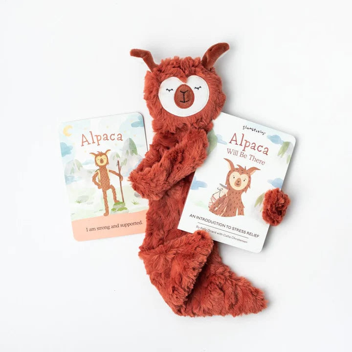 Alpaca Will Be There: An Introduction to Stress Relief (Snuggler &amp; Book) - Zinnias Gift Boutique