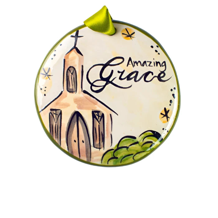 Hand‑Painted Ceramic Ornament - Zinnias Gift Boutique