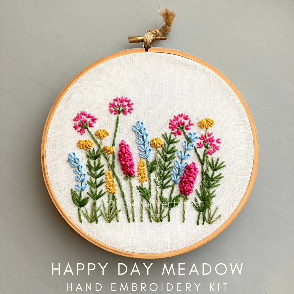 Embroidery Kit - Meadow in Happy Day - Zinnias Gift Boutique