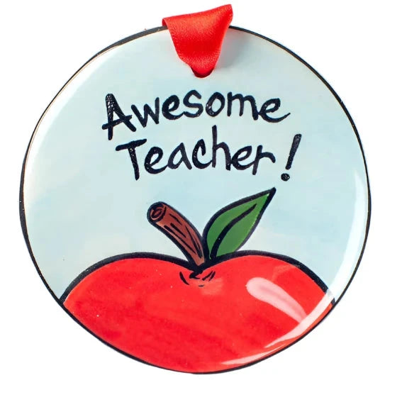 Hand‑Painted Ceramic Ornament - Zinnias Gift Boutique