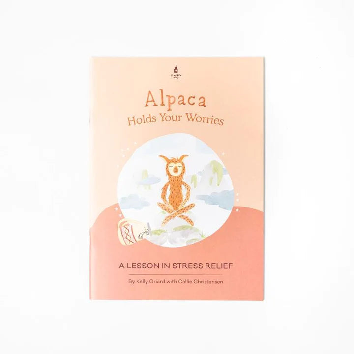 Alpaca Holds Your Worries: A Lesson in Stress Relief (Kin &amp; Book) - Zinnias Gift Boutique