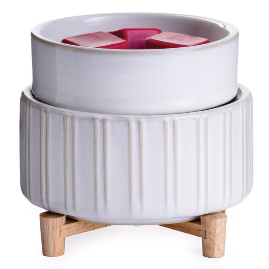 2-In-1 Classic Warmer Ceramic & Wood - Zinnias Gift Boutique