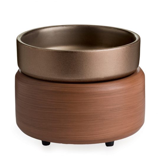 2-in-1 Classic Warmer Pewter Walnut - Zinnias Gift Boutique