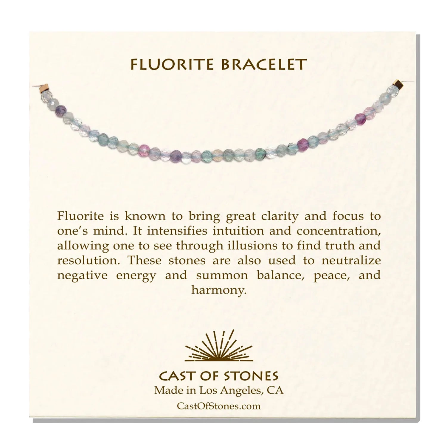 Fluorite Gemstone Bracelet - Zinnias Gift Boutique