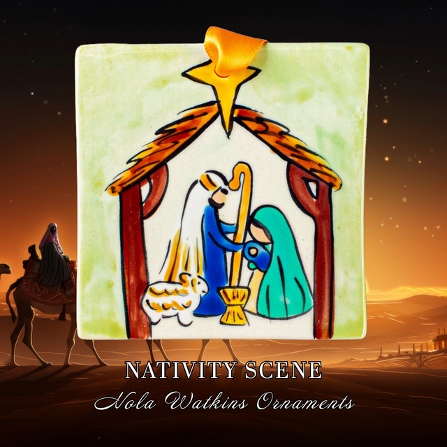 Hand‑Painted Ceramic Ornament - Zinnias Gift Boutique