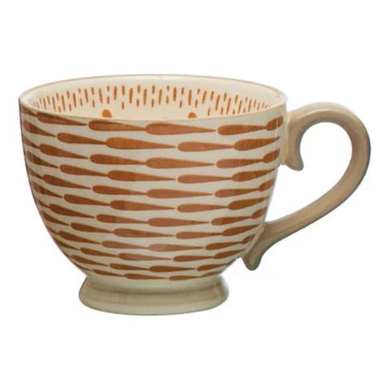 10 oz. Stoneware Mug w/ Pattern - Zinnias Gift Boutique