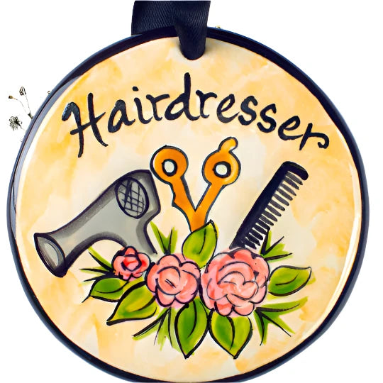 Hand‑Painted Ceramic Ornament - Zinnias Gift Boutique