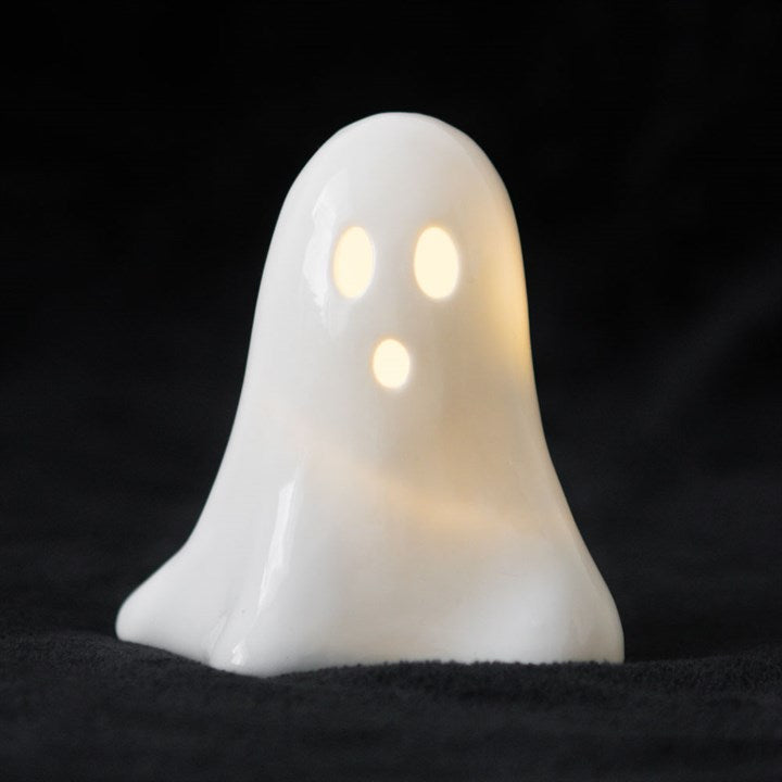 Ceramic Light Up LED Ghost - Zinnias Gift Boutique