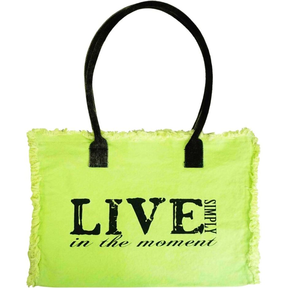 Recycled colorful Canvas Tote - Zinnias Gift Boutique