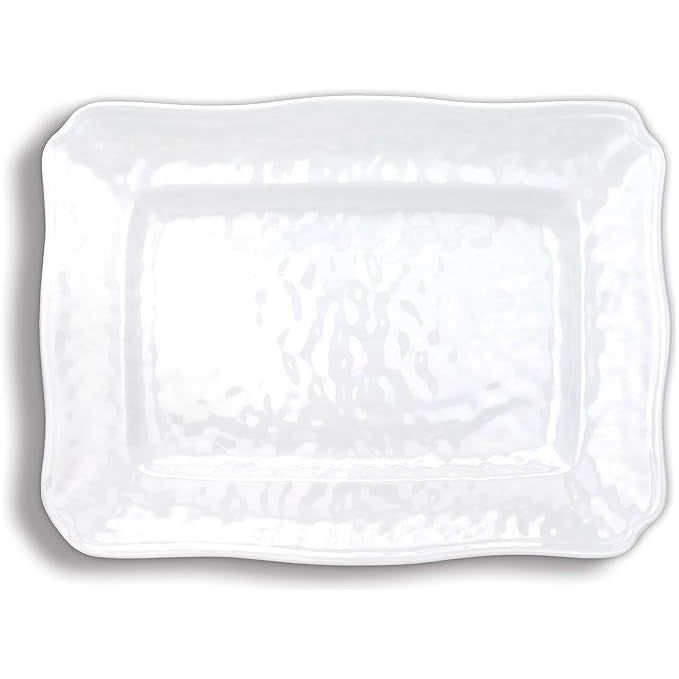 White Melamine Platter - Zinnias Gift Boutique