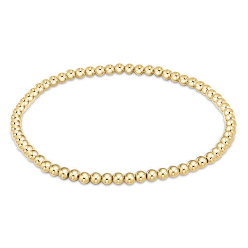 classic gold 3mm bead bracelet - Zinnias Gift Boutique
